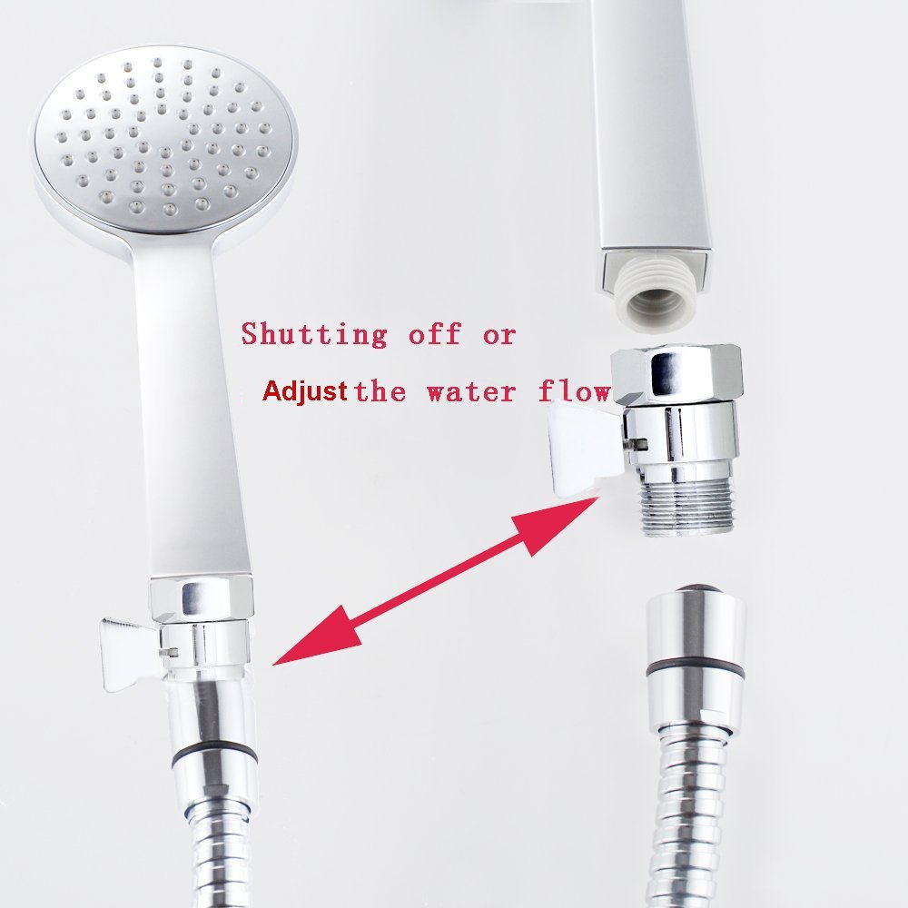 Showerhead stop valve switch connector, spray gun pause water connector, quick-opening transfer valve, flow regulator in stock Specification drawing