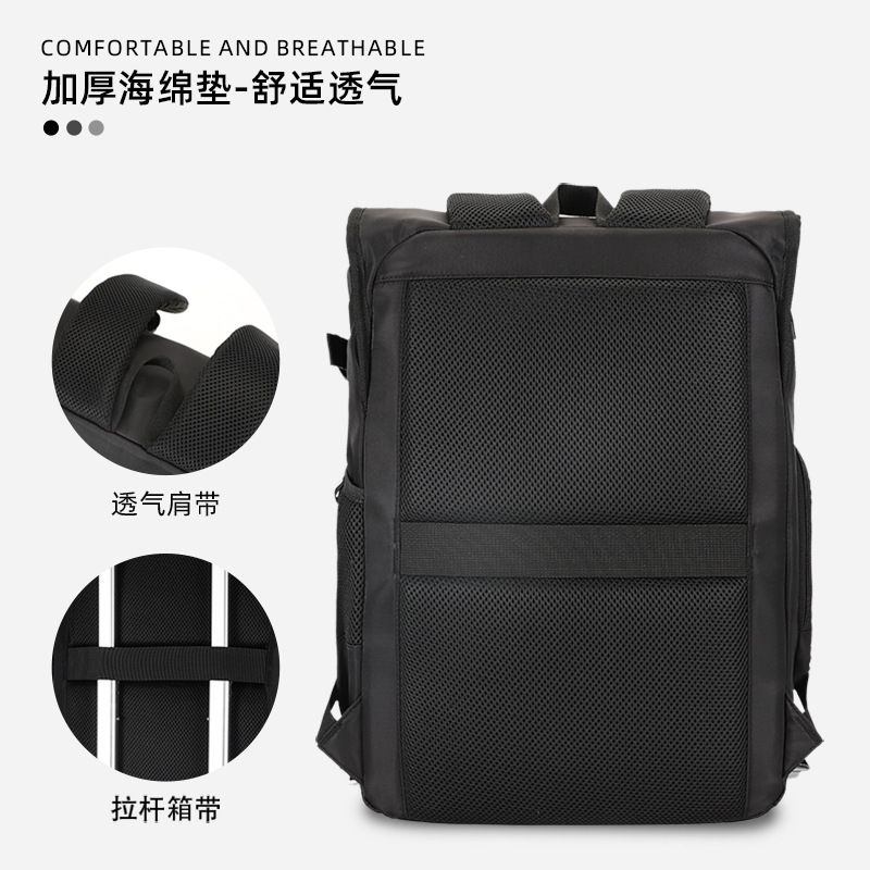 Cross-border wholesale men's outdoor casual backpacks with flip-top design, casual commuting backpacks, business computer backpacks Specification drawing