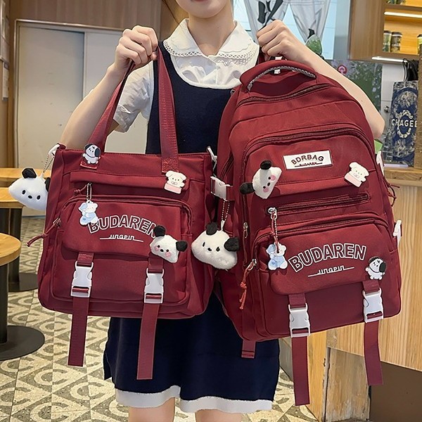 A new high-appeal, fresh and sweet tutorial bag from Korean Instagram, a lightweight travel backpack for junior and senior high school students with a large capacity details Picture