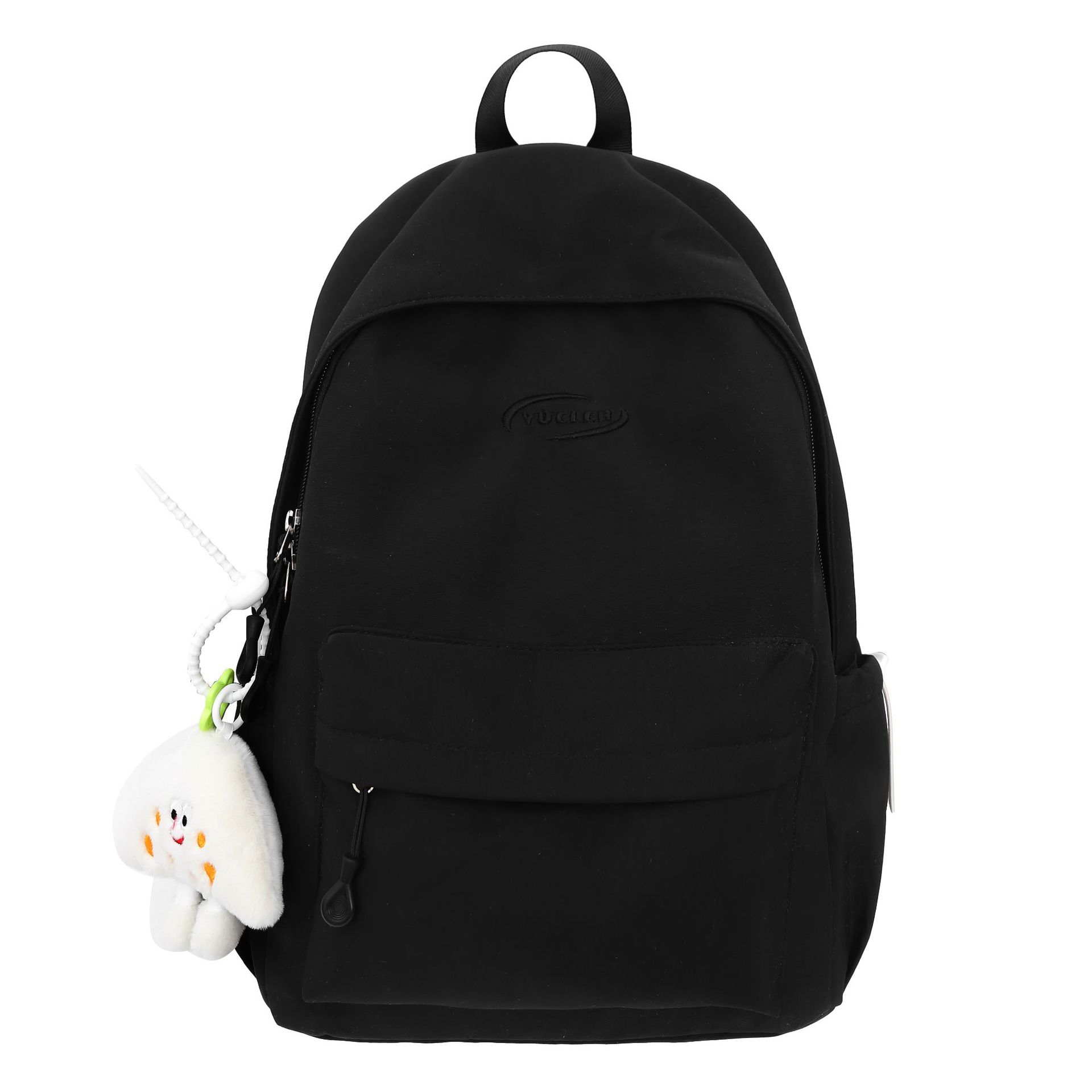 A fresh and artistic girl's backpack for junior and senior high school students in solid color, lightweight and versatile, large-capacity backpack Item Picture