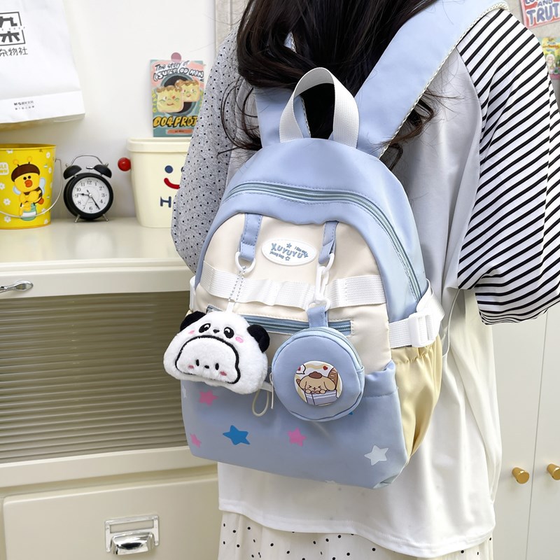 New spring cute and soft children's spring outing and study small backpack, high appearance level, personalized and painful layer girls' backpack full figure