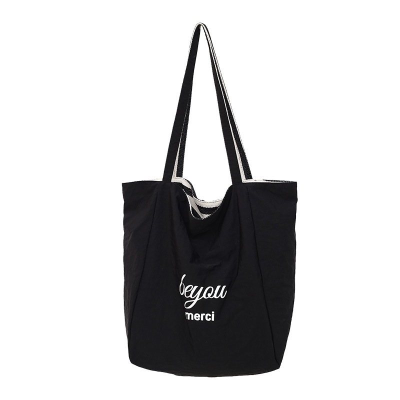 Korean-style Instagram niche and laid-back striped large bag, student commuting single-shoulder bag, double-sided crossbody bag, casual backpack Item Picture