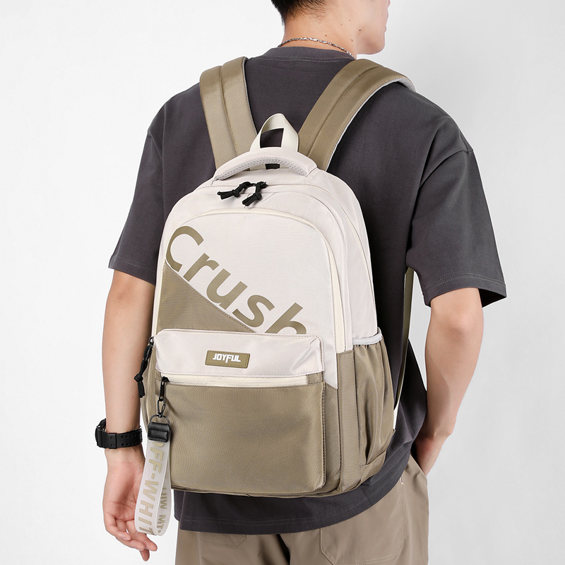 New student schoolbag ins casual backpack for junior high school and senior high school students, lightweight and lightweight backpacks for both boys and girls on campus Specification drawing