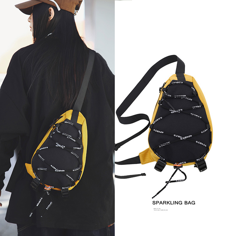 Trendy brand chest bag for men and women, 2025 new sporty cycling small crossbody bag, large capacity single-shoulder bag, versatile casual crossbody bag full figure