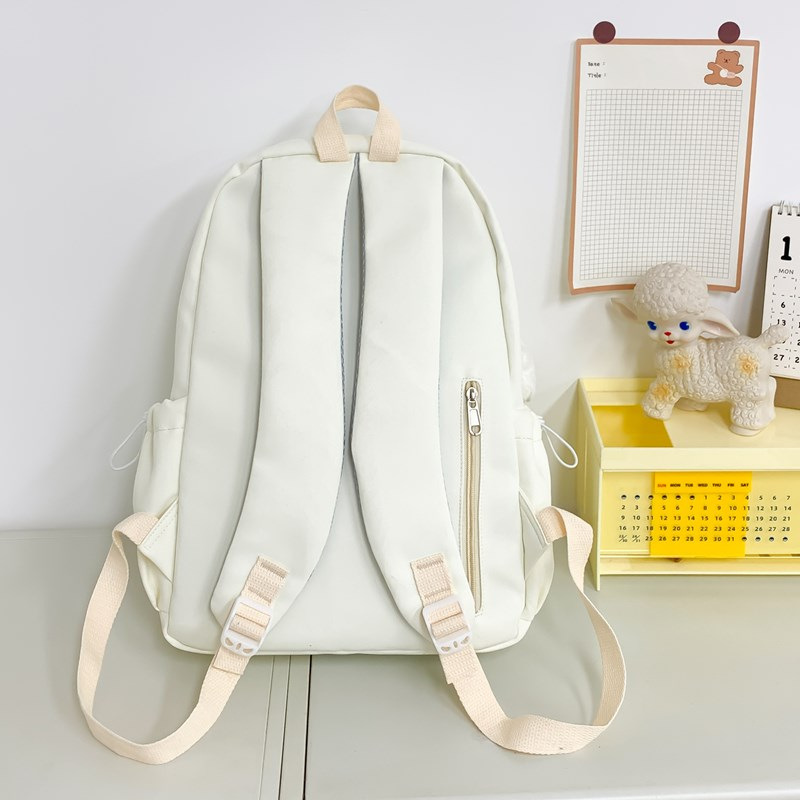 A new high-appearance-level, fresh and sweet candy-colored cartoon embroidered backpack for girls in the style of Instagram Specification drawing