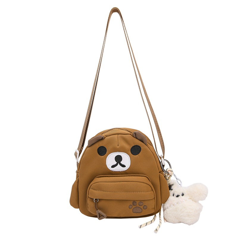 A new Japanese-style, cute cartoon bear crossbody bag with a high level of appearance. It is a casual, simple, lightweight and versatile crossbody bag for commuting Item Picture