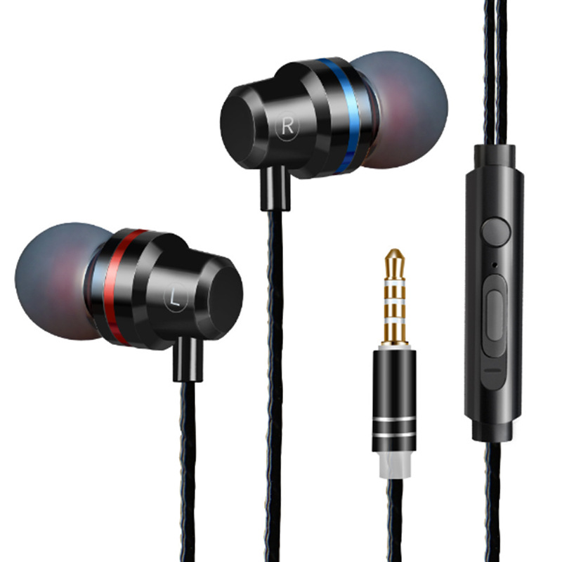 In-ear headphones, bass, wired sports computer, suitable for both Apple and Android mobile phones, with line control from the manufacturer Item Picture