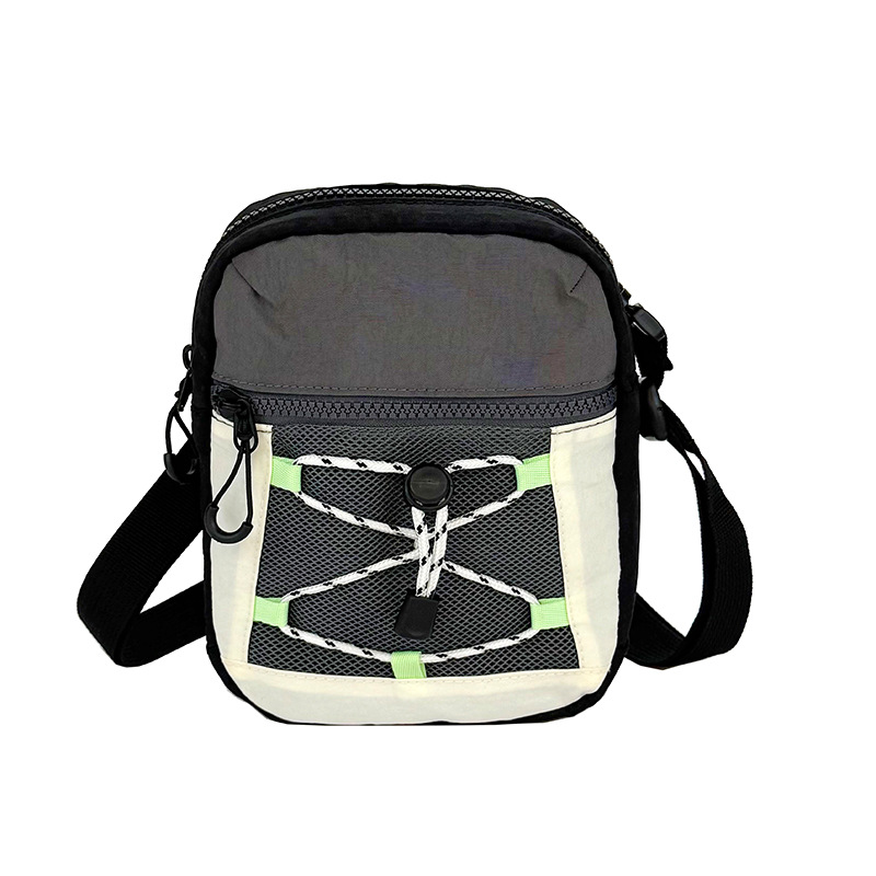 A new Korean-style niche design drawstring strap short-distance hiking bag for both men and women, a versatile crossbody bag for travel Item Picture