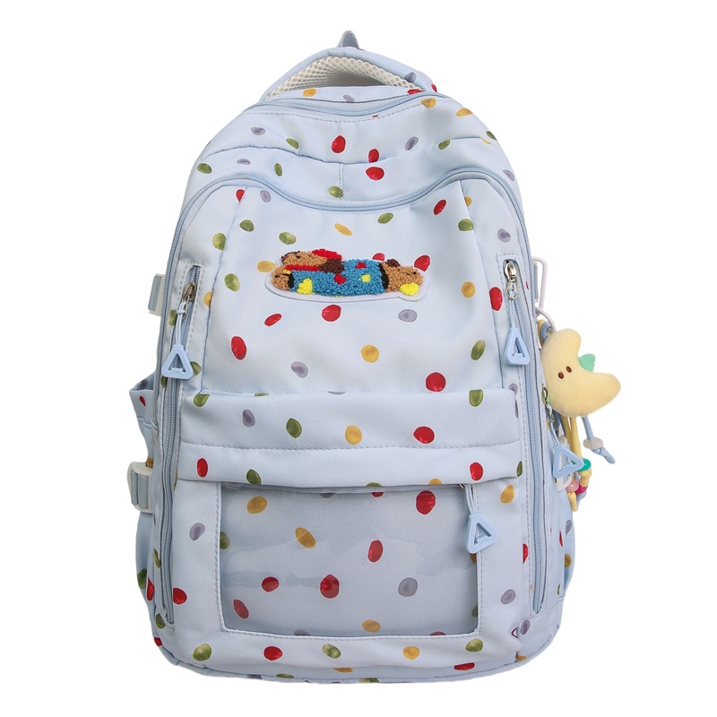 A new high-appeartion-level cute puppy backpack for junior and senior high school students, which is casual, simple, lightweight, versatile and has a large capacity Item Picture