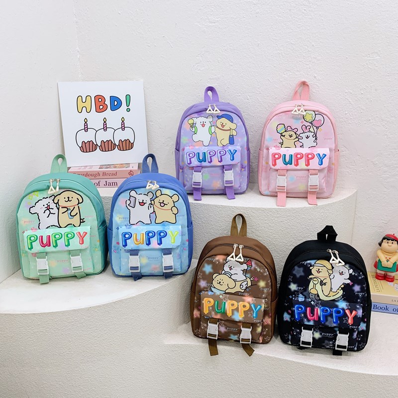 New cartoon-patterned kindergarten and primary school children's schoolbags for boys and girls, 4-6 years old, casual and lightweight backpacks full figure