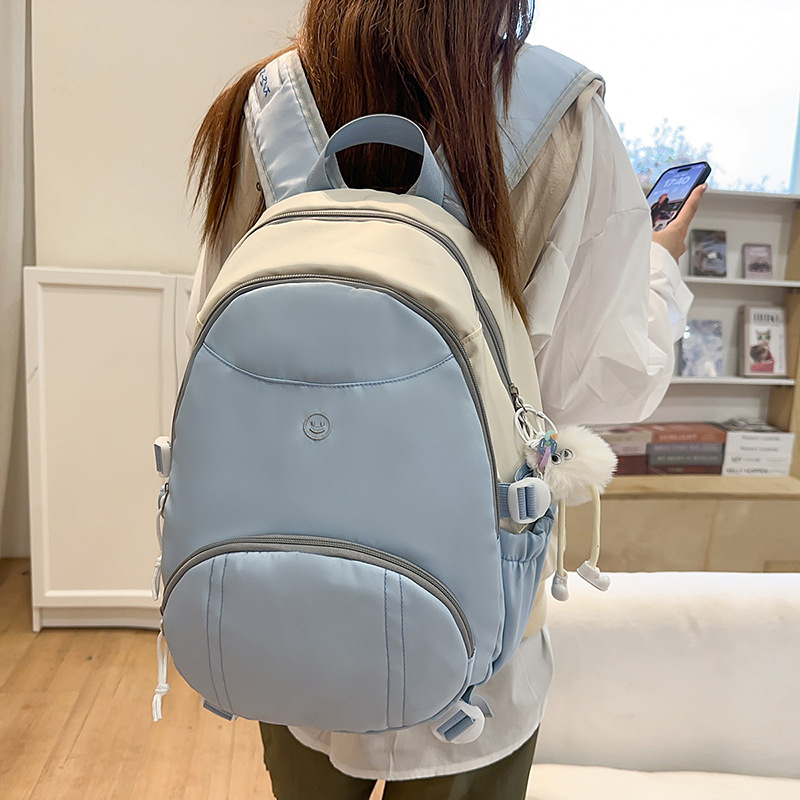 Casual high appearance level sweet college student schoolbag, cute and versatile backpack, large-capacity lightweight computer travel backpack details Picture