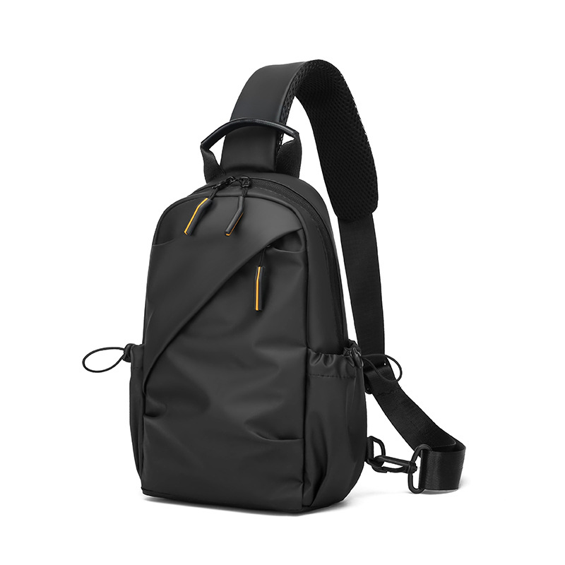 New cross-border men's chest bag, simple, cool and durable single-shoulder bag, casual travel, portable and commuting crossbody bag for men Item Picture