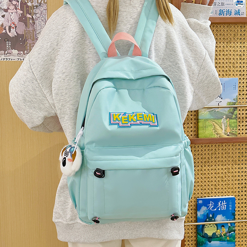 The 2025 new Ins-style cute and fresh college student schoolbag is lightweight and versatile, a sweet backpack and a casual travel bag full figure