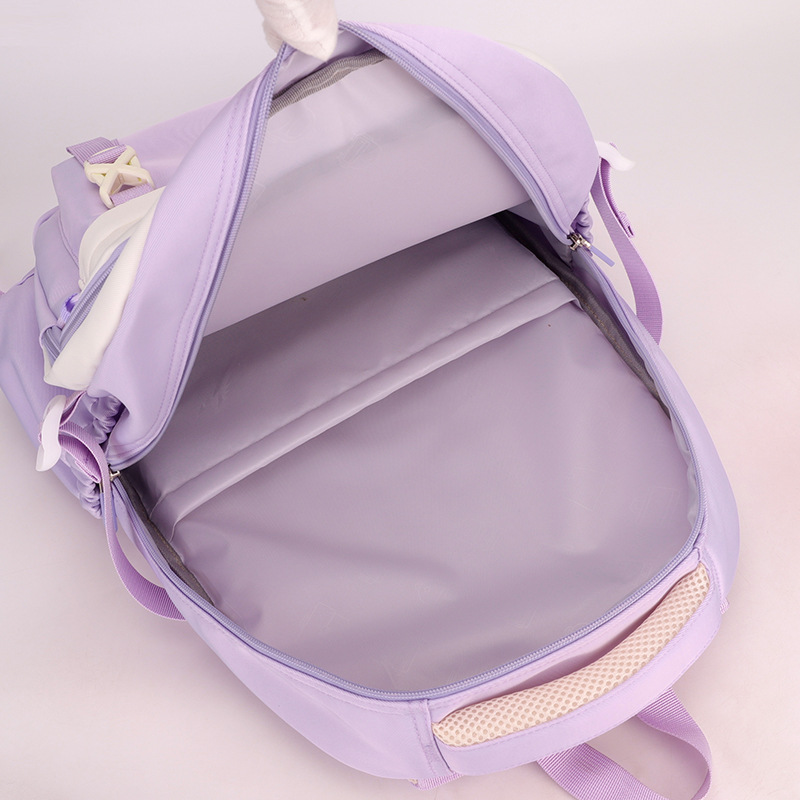 New type of schoolbag for primary school students, Korean version for junior high school students, high appearance level, large capacity, lightweight and load-reducing backpack for grades 3-6 Application Scenario