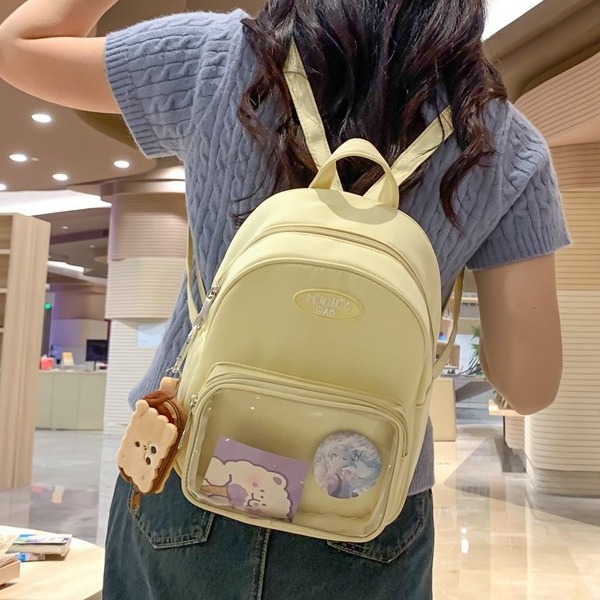Japanese-style Instagram mini transparent children's small bag, sweet and niche, girlish, travel and shopping small backpack for girls details Picture