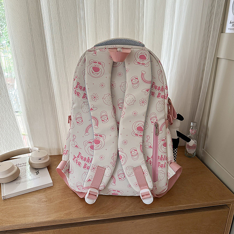 A new Korean-style ins high-look, fresh, sweet and cute cartoon tutorial bag, a lightweight backpack for junior and senior high school students Specification drawing