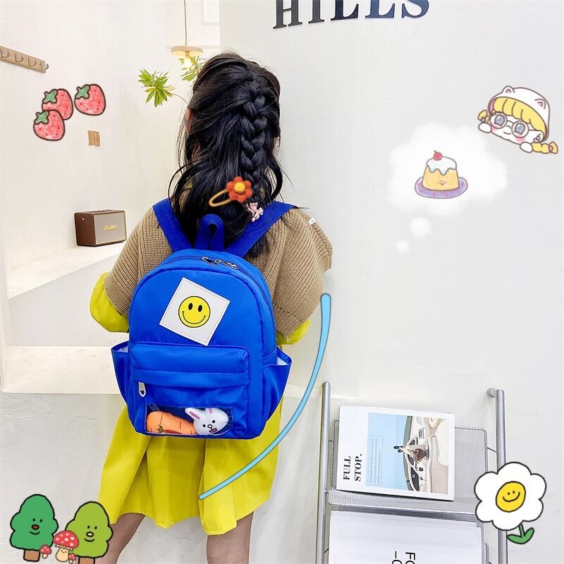 2021 New style pvc transparent window children's backpacks for kindergartens, cute cartoon backpacks for boys and girls Specification drawing