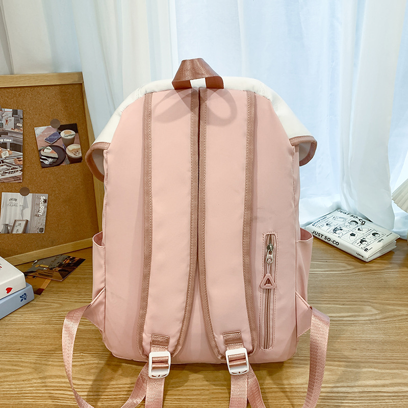 2025 New Korean version cute Mushroom Girl backpack for Girls, large-capacity backpack for junior high school girls and primary school students Specification drawing