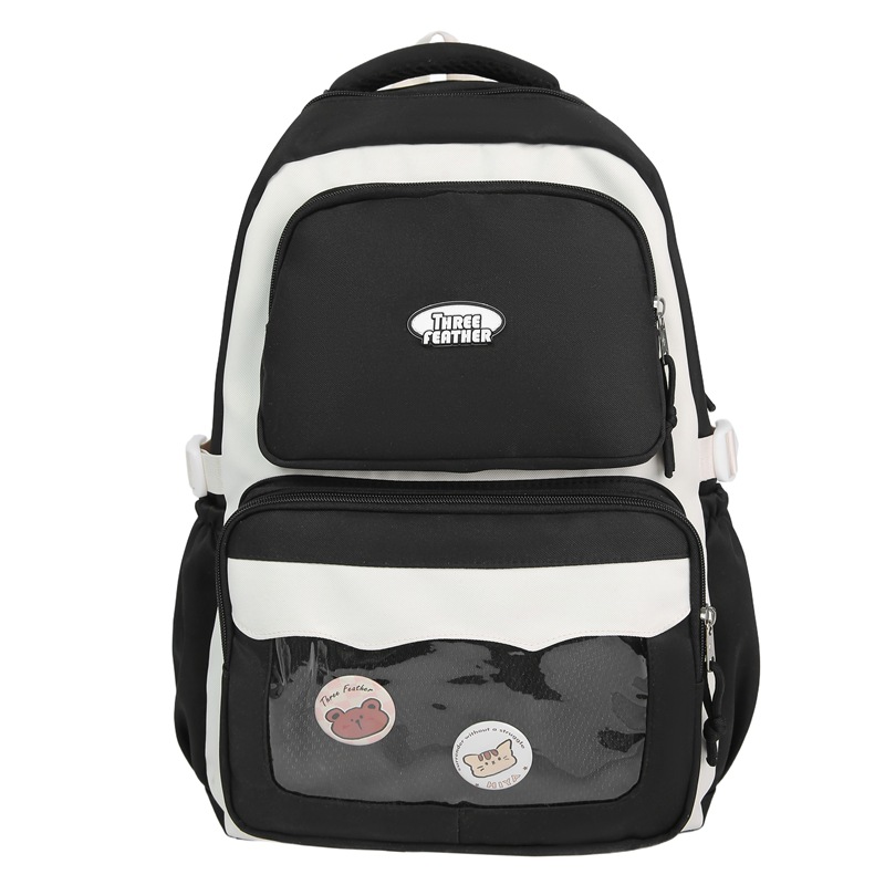 A new high-appeal Japanese-style cute school-style color-blocking backpack for primary and secondary school students in grades 3 to 6 with multiple compartments Item Picture