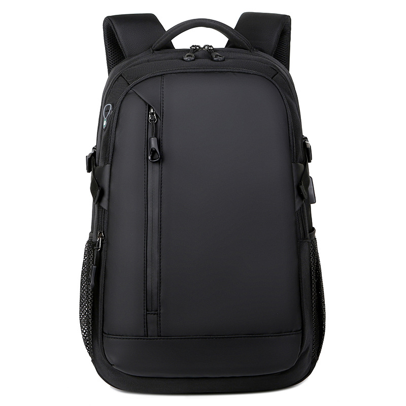 Cross-border large-capacity water-resistant leather film backpack, casual business computer backpack, commuting schoolbag, travel bag details Picture