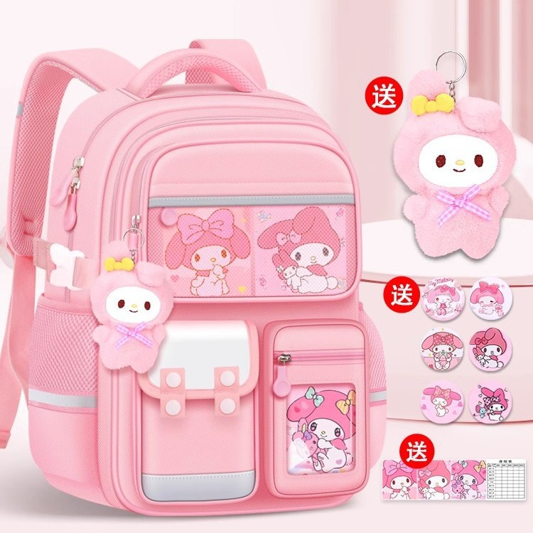 New lightweight backpack for boys, girls and boys in grades one, two, three to six, which supports the spine and reduces the burden full figure