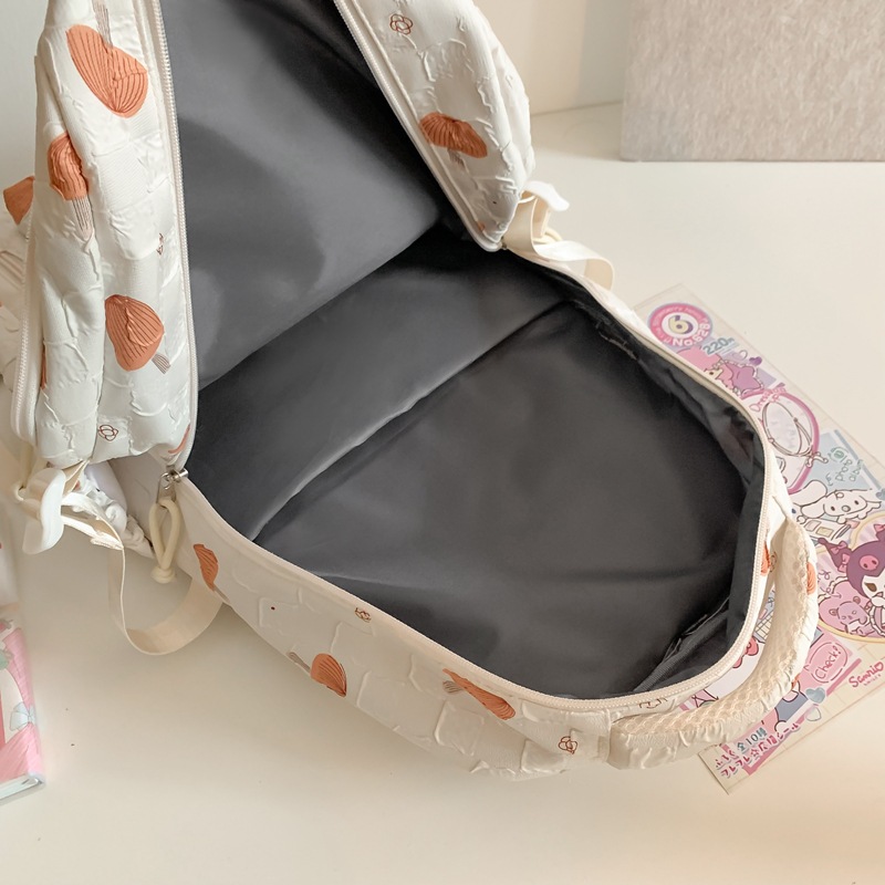 Korean version of ins cute and soft girl printed backpacks, Harajuku ulzzang Japanese style sweet primary and secondary school student backpacks Application Scenario