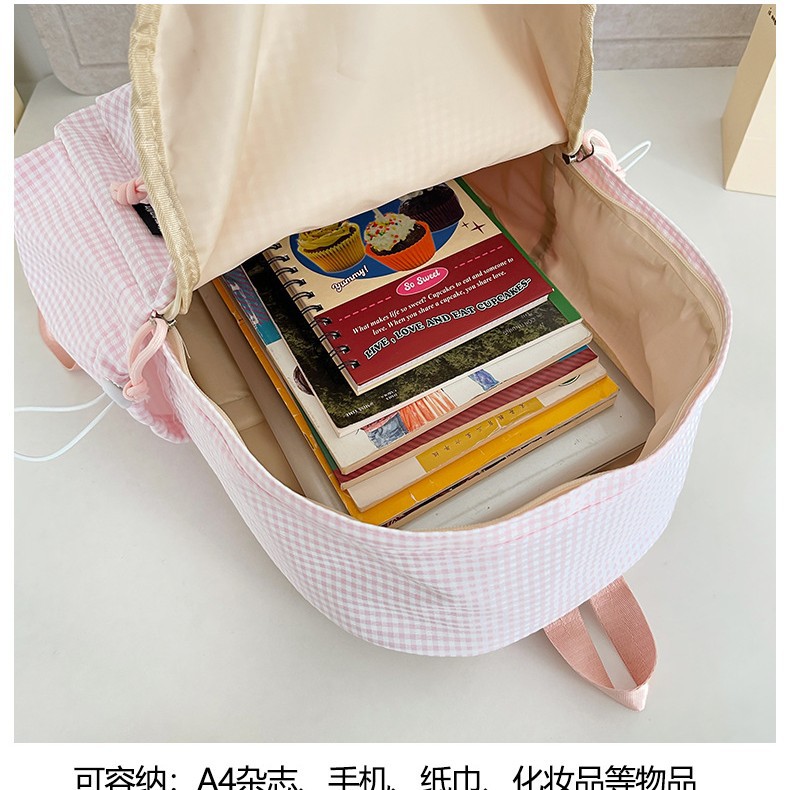 The 2025 new Japanese-style lightweight backpack for junior and senior high school students features a striped, casual, cute and star-shaped sweet schoolbag for young girls Application Scenario