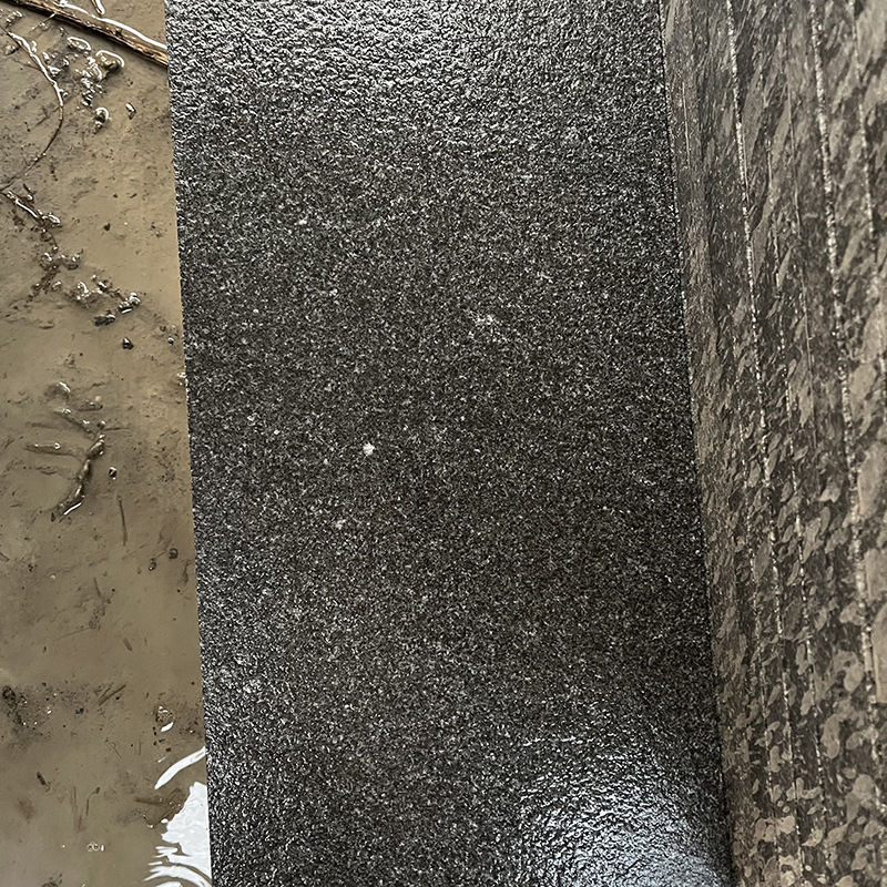 Binzhou green Sesame Grey floor stone flamed Slab natural surface Stone Garden Municipal Project Application Scenario