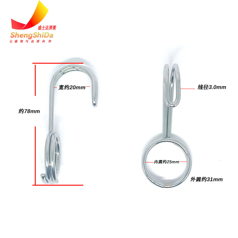 Supply stainless steel triangular hooks, multi-purpose binding straps, rope hooks, load-bearing hooks, elastic luggage hooks, and high-elasticity hooks for electric vehicles Application Scenario