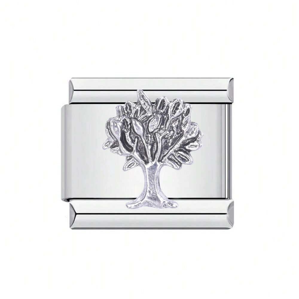 Cross-border DIY jewelry accessories, stainless steel Italian modular bracelet assembly and disassembly, Life tree, coconut tree, cactus undefined