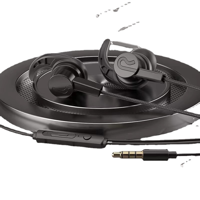 New cross-border braided wiring left and right LR headphones, mobile phone sports, call tuning, line control universal horn earbuds Item Picture