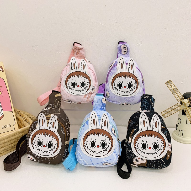 New children's fashion bags, outdoor travel crossbody bags, trendy chest bags, cute cartoon coin purses for boys and girls full figure