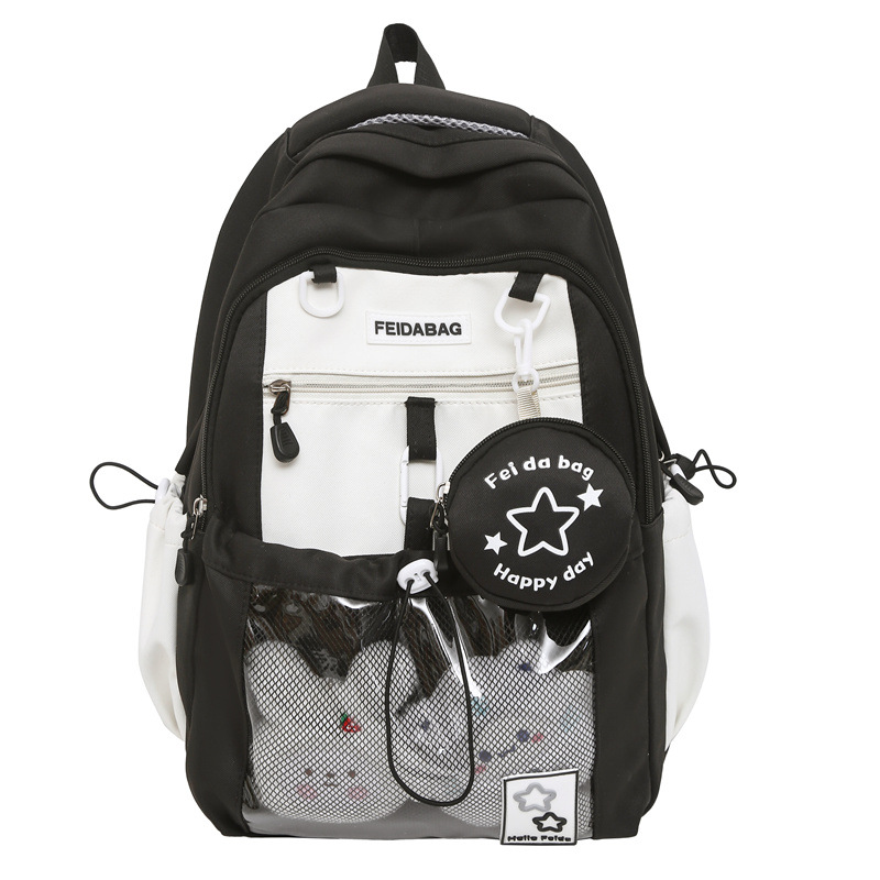 Cute girl schoolbag, high appearance level, new dopamine pain bag, large capacity backpack for middle school students, sweet tutoring bag Item Picture