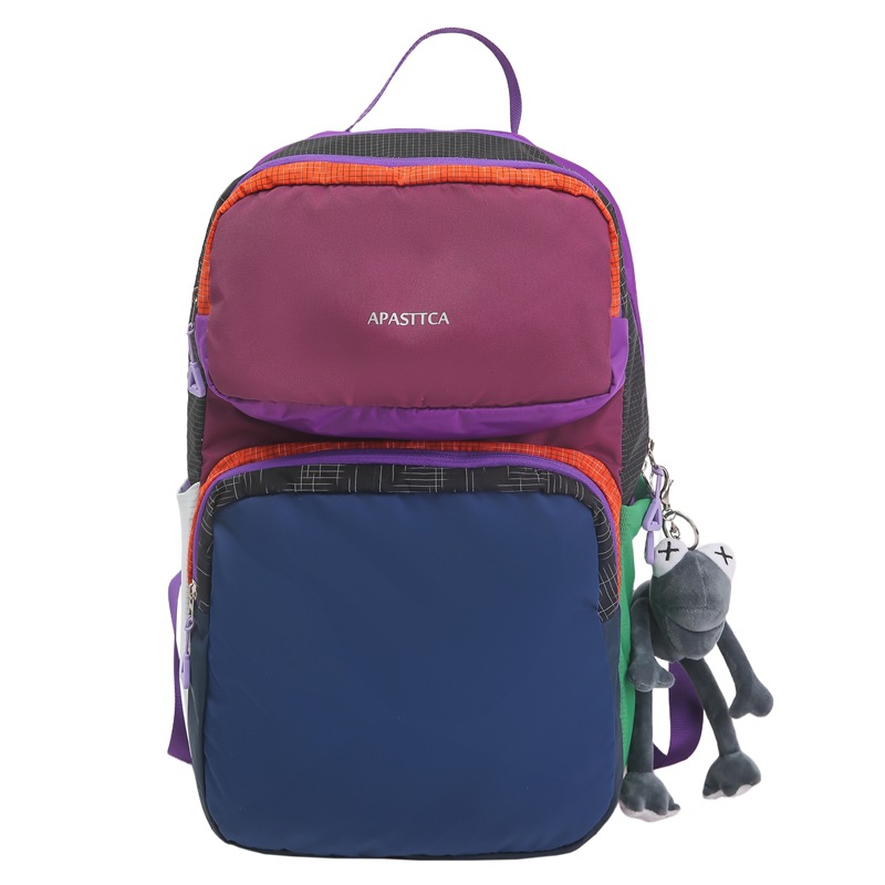 A new high-appeal, fresh and color-blocking travel bag from Forest-themed ins, a couple's lightweight backpack for mountain climbing and spring outings Item Picture