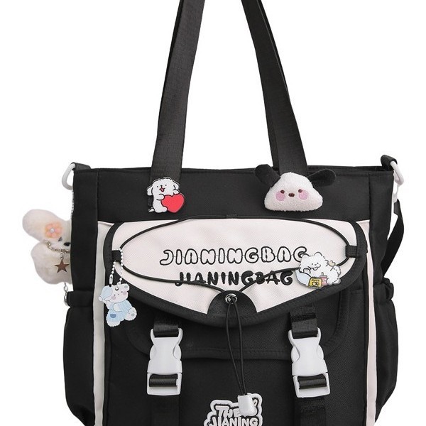 A new high-appeal, fresh and sweet macaron-colored tutorial bag for junior and senior high school students, a lightweight travel backpack with large capacity Item Picture