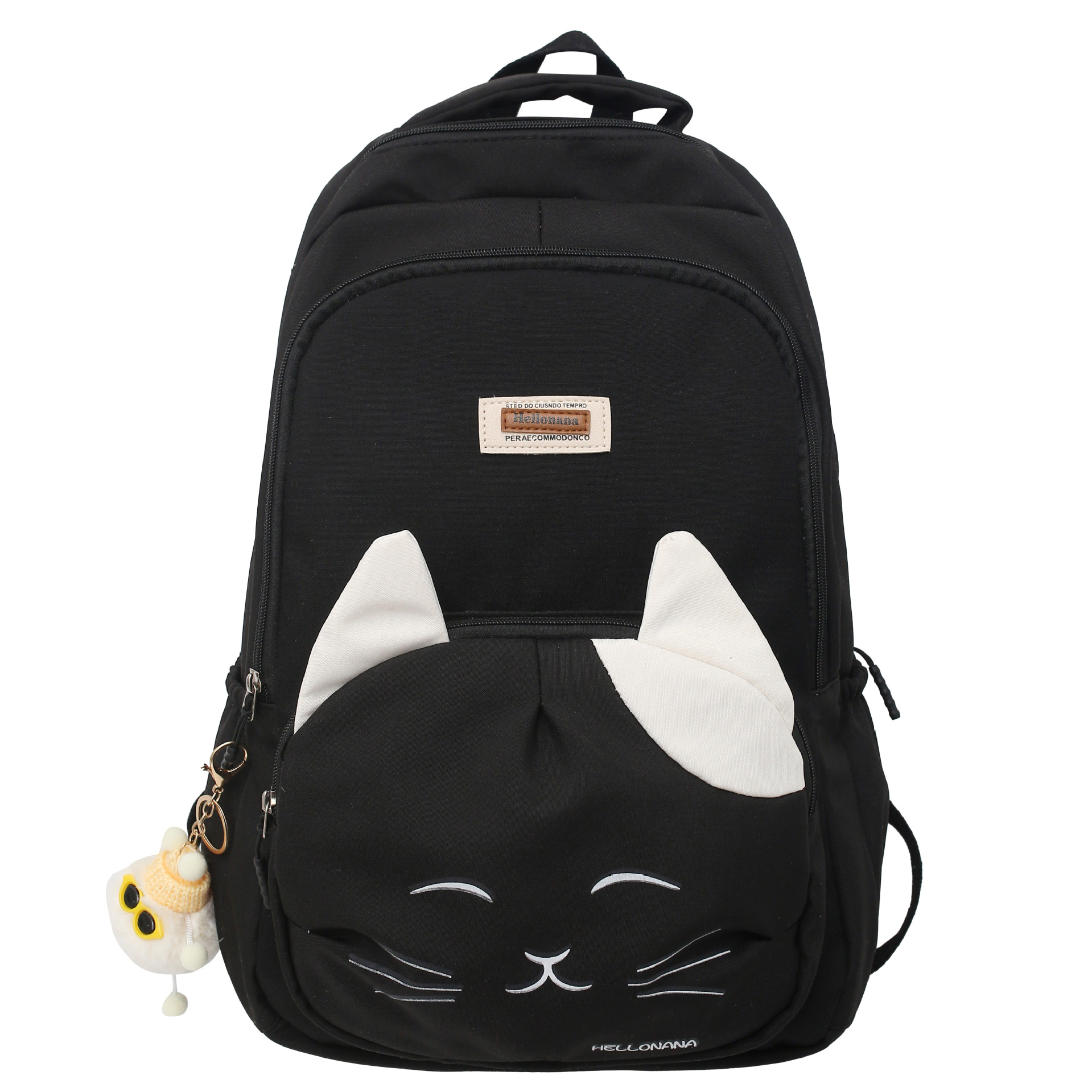 New Korean-style middle school backpack for girls, cute cat, forest style, college style, and backpacks for primary school students from grades three to six Item Picture