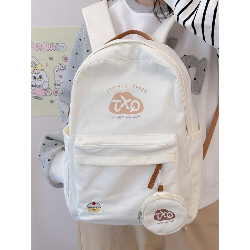 A new, niche Korean-style backpack with a strong sense of design, large capacity, high appearance level, versatile schoolbag, and outdoor travel backpack details Picture
