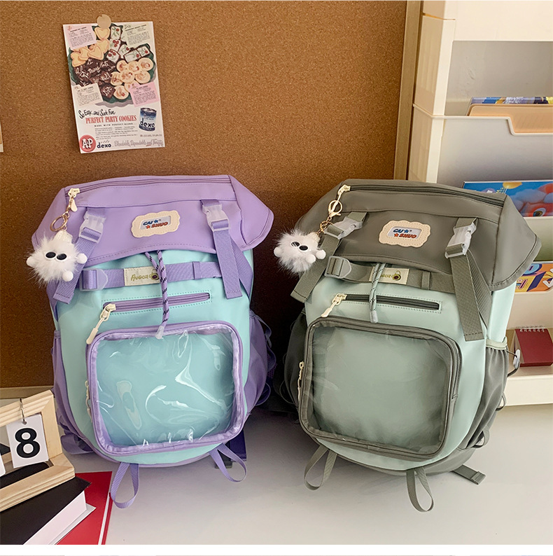 New ins pain bag, a backpack for primary school students, a Japanese-style schoolbag for junior high school students, and a backpack for girls and senior high school students with large capacity full figure