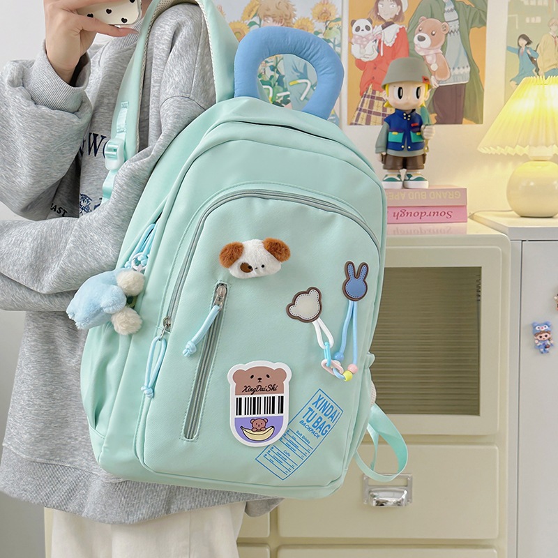 The new forest-themed ins high-appearance-level fresh, sweet and cute cartoon backpack is a backpack for middle school students in grades 1 to 3 details Picture
