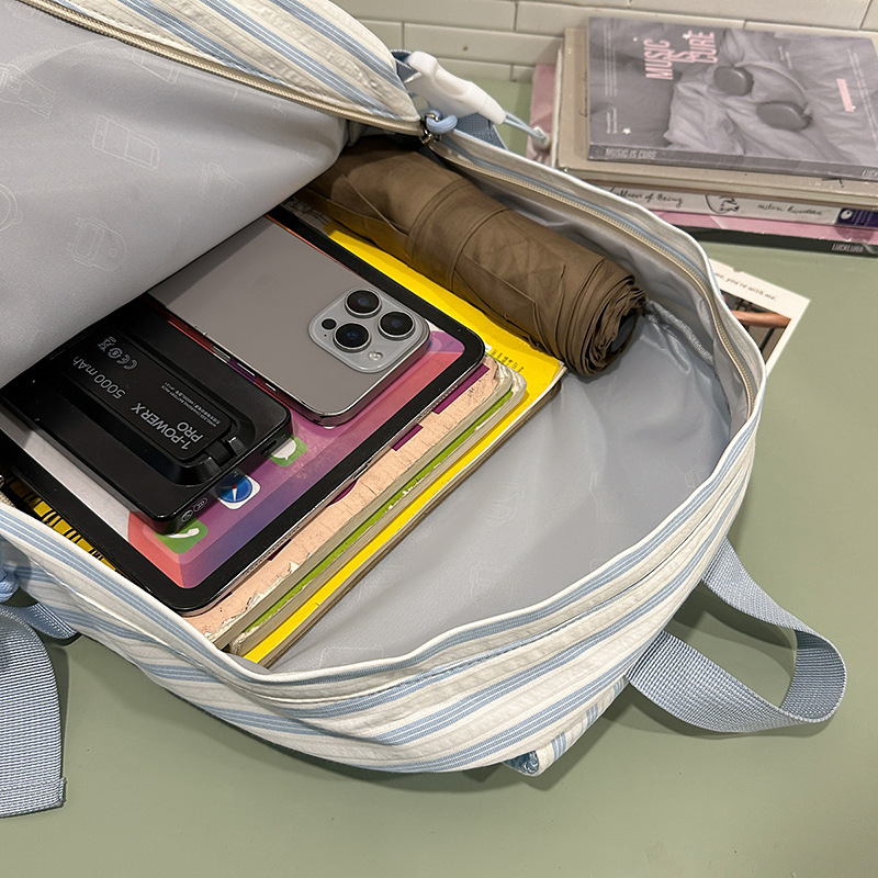 A new Japanese-style ins high-appearance-level, fresh and sweet candy-colored backpack, a lightweight and large-capacity backpack for junior and senior high school students Application Scenario