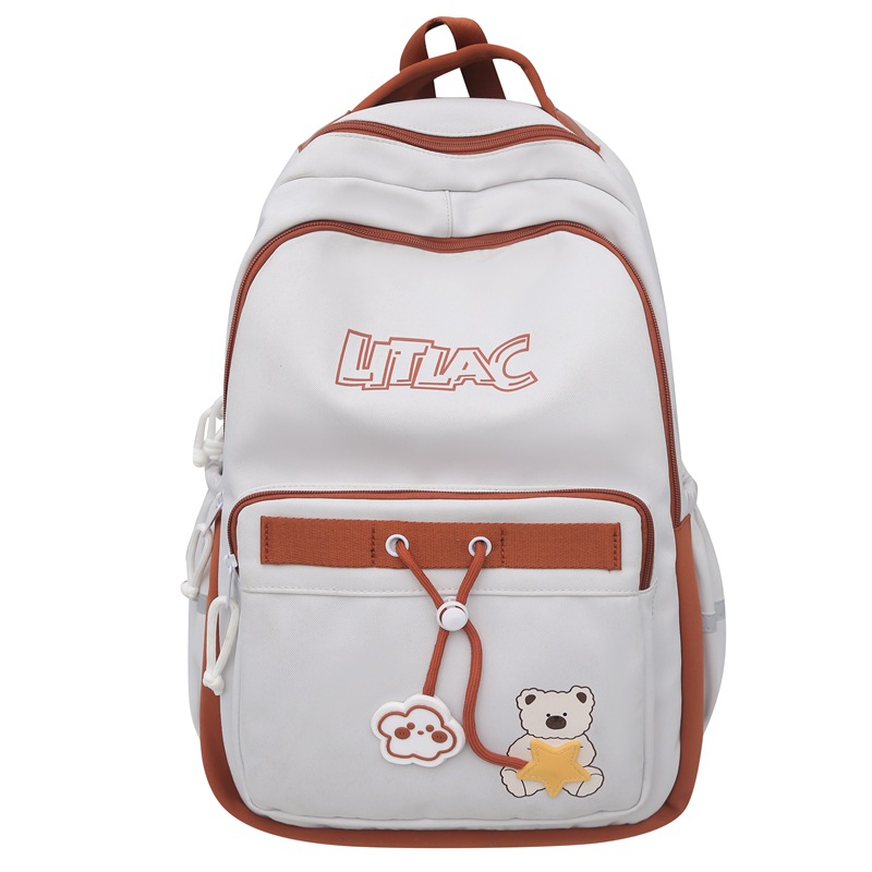 New cartoon student schoolbag with high appearance level, girls' backpack, casual student bag for junior high school students, large capacity for girls Item Picture