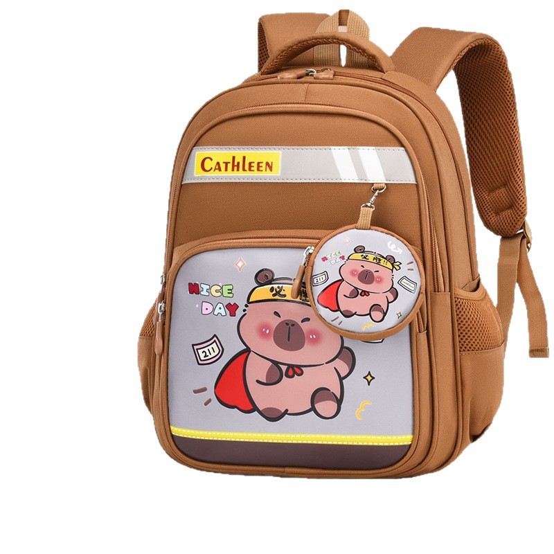 New cartoon, cute and cool school bags for boys and girls in grades one and two, reducing burden and protecting the spine, double-shoulder student bags Item Picture