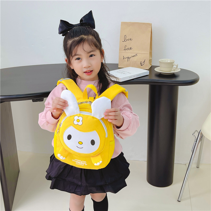 Children's kindergarten schoolbag, girls' super cute little rabbit backpack, ultra-light baby anti-wandering backpack, trendy style full figure