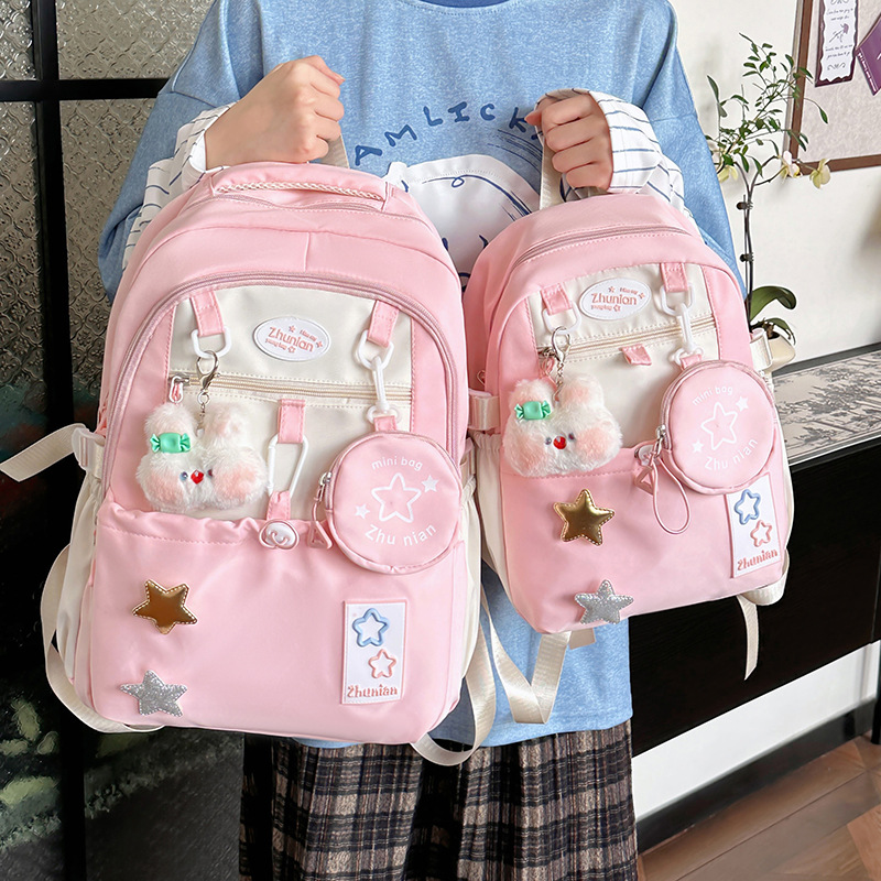 Cute girl MINI backpack, forest-themed star small schoolbag, high appearance level mini backpack for college students' short trip details Picture