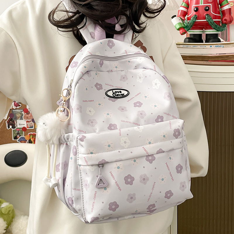 Children's outings mini backpack for girls 2024 New style, cute for girls, versatile for girls, printed for shopping backpacks details Picture