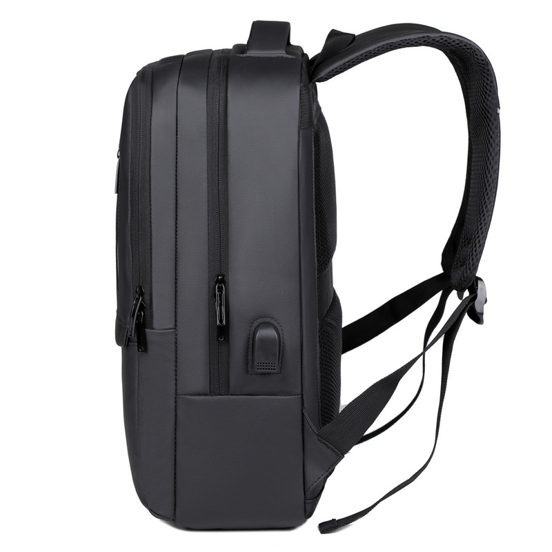 Cross-border men's business backpack, water-resistant leather film backpack, large-capacity computer bag, backpack for travel details Picture