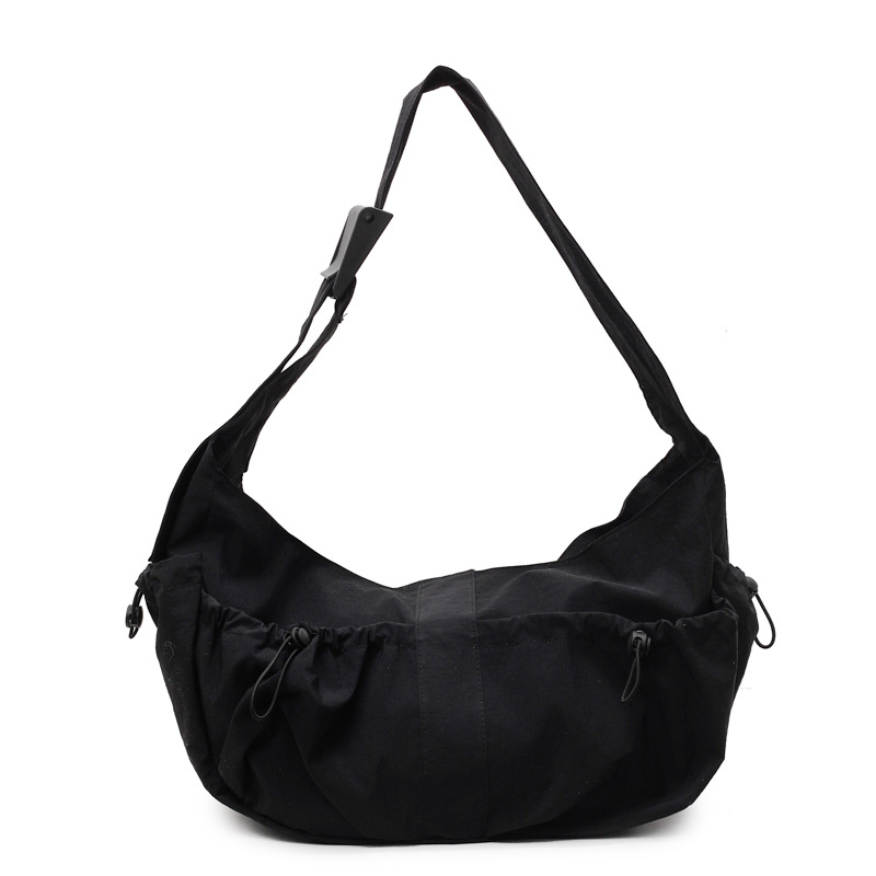 The 2025 new soft-faced pleated large-capacity tote bag is a simple and versatile single-shoulder bag with a casual Korean-style commuting crossbody Item Picture