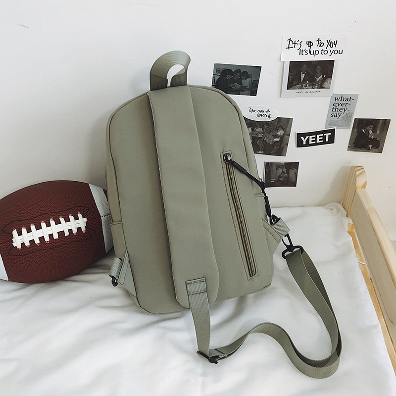 Student sporty style versatile single-shoulder bag, simple and light, casual for travel, solid color durable crossbody bag for women Specification drawing