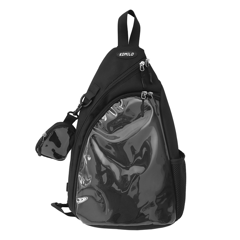 Forest-style cute girl crossbody bag, transparent layer, slappy chest bag, casual commuting bag for class, girls' single-shoulder crossbody bag Item Picture