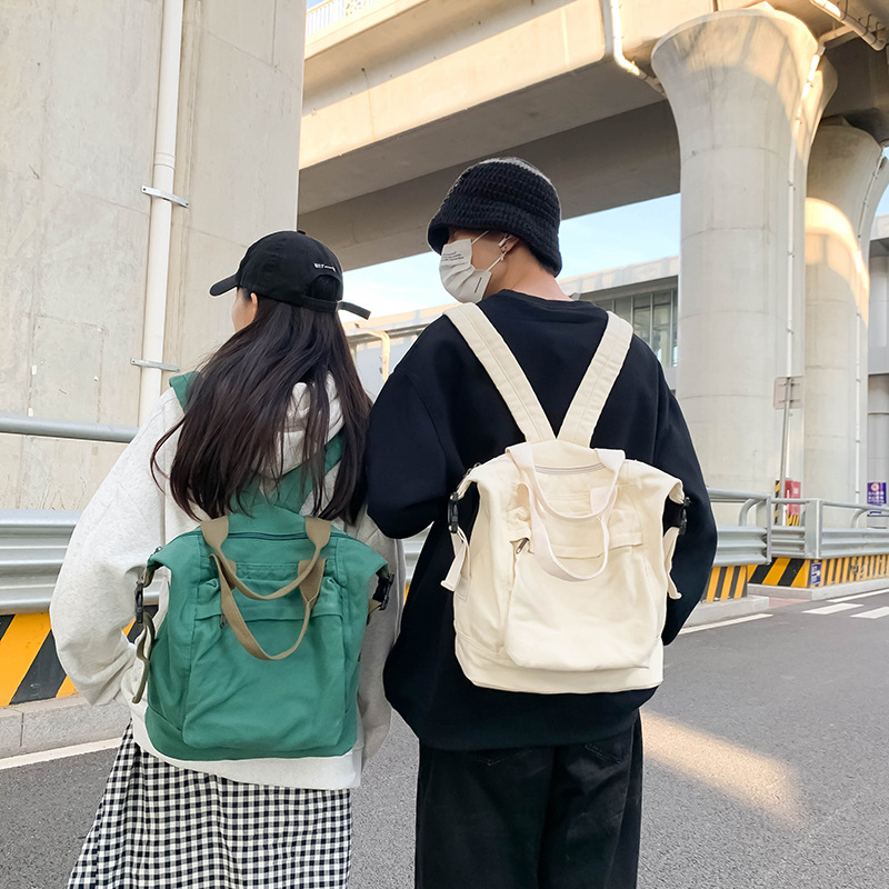 The 2025 new Japanese-style large-capacity backpack is a versatile, retro, and simple commuting travel backpack for students full figure